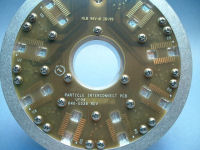 Top view of 8 site MEMS angular accelerometer contactor PCB