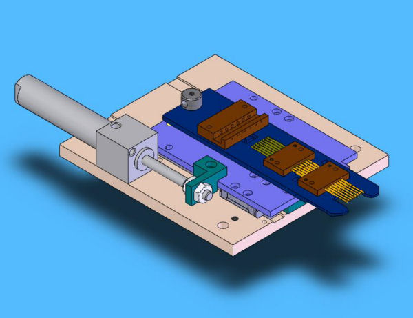 Automated probe connector for testing LEDs